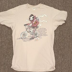 Threadless Cream Tee with Red and Black Graphic